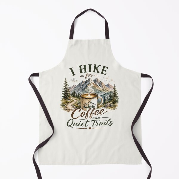Item preview, I Hike for Coffee and Quiet Trails Vintage Watercolor Hiking Design designed and sold by Verycutethings.