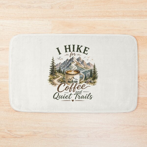 Item preview, I Hike for Coffee and Quiet Trails Vintage Watercolor Hiking Design designed and sold by Verycutethings.