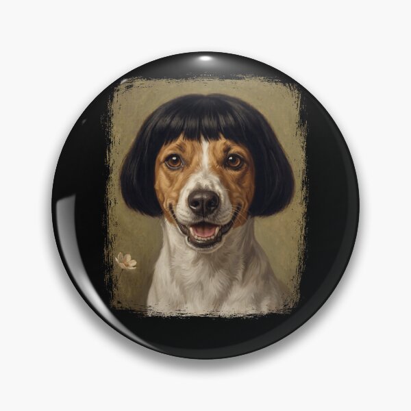 Item preview, Smiling Jack Russell Dog Black Bob Haircut Funny Pet Portrait designed and sold by d247.