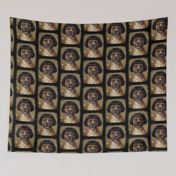 Item preview, Funny Boxer Dog Bob Haircut Portrait designed and sold by d247.