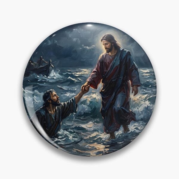 Item preview, Jesus Walking On Water Painting designed and sold by RRRShop.