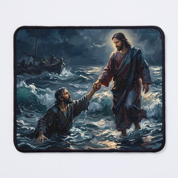 Item preview, Jesus Walking On Water Painting designed and sold by RRRShop.