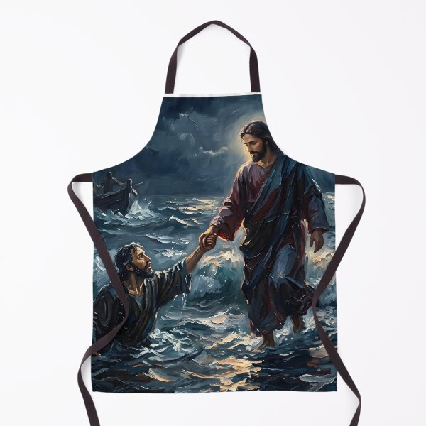 Item preview, Jesus Walking On Water Painting designed and sold by RRRShop.