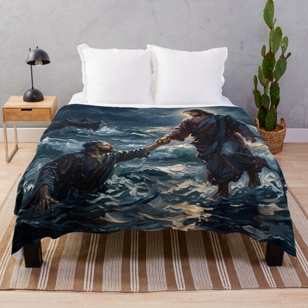 Item preview, Jesus Walking On Water Painting designed and sold by RRRShop.
