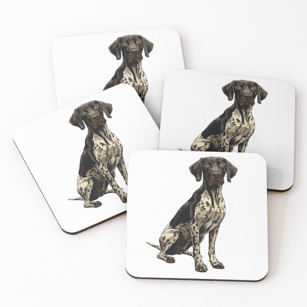 Item preview, Black German Shorthaired Pointer Dog Illustration designed and sold by whyitsme.