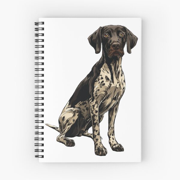 Item preview, Black German Shorthaired Pointer Dog Illustration designed and sold by whyitsme.