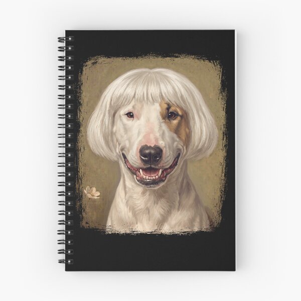 Item preview, Smiling Bull Terrier Dog White Bob Wig Funny Portrait designed and sold by d247.