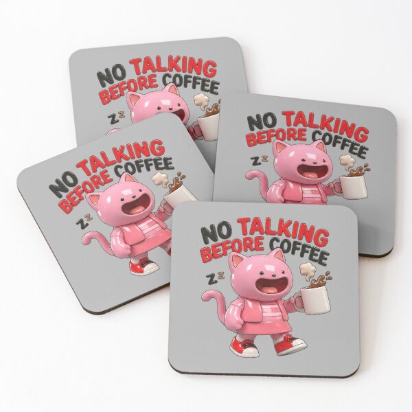 Item preview, No Talking Before Coffee - Awakening Loading - Funny Cat Coffee Retro - Coffee Lover Funny Morning Gift designed and sold by SkTee2k.