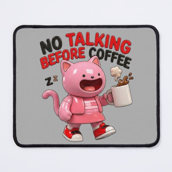 Item preview, No Talking Before Coffee - Awakening Loading - Funny Cat Coffee Retro - Coffee Lover Funny Morning Gift designed and sold by SkTee2k.