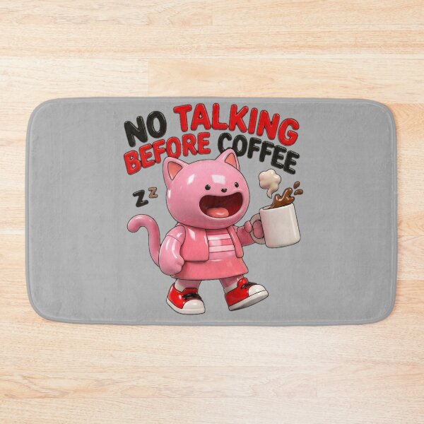 Item preview, No Talking Before Coffee - Awakening Loading - Funny Cat Coffee Retro - Coffee Lover Funny Morning Gift designed and sold by SkTee2k.