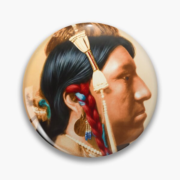 Item preview, Swallow Bird - Apsaroke designed and sold by American Southwest: Colorized photography from Edward S. Curtis.