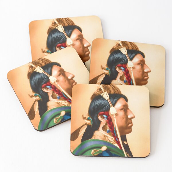 Item preview, Swallow Bird - Apsaroke designed and sold by American Southwest: Colorized photography from Edward S. Curtis.