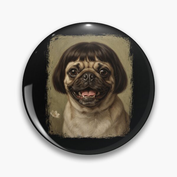 Item preview, Happy Pug Dog Bob Haircut Portrait Pet Lover designed and sold by d247.