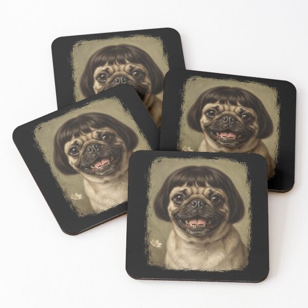 Item preview, Happy Pug Dog Bob Haircut Portrait Pet Lover designed and sold by d247.