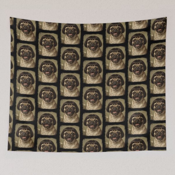 Item preview, Happy Pug Dog Bob Haircut Portrait Pet Lover designed and sold by d247.