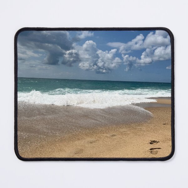 Item preview, Beach Footprints Ocean Waves Blue Sky designed and sold by Lia-cheer.
