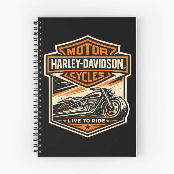 Item preview, Harley Davidson Live to Ride Shield — Retro Vintage Chopper designed and sold by IronRoadCo.