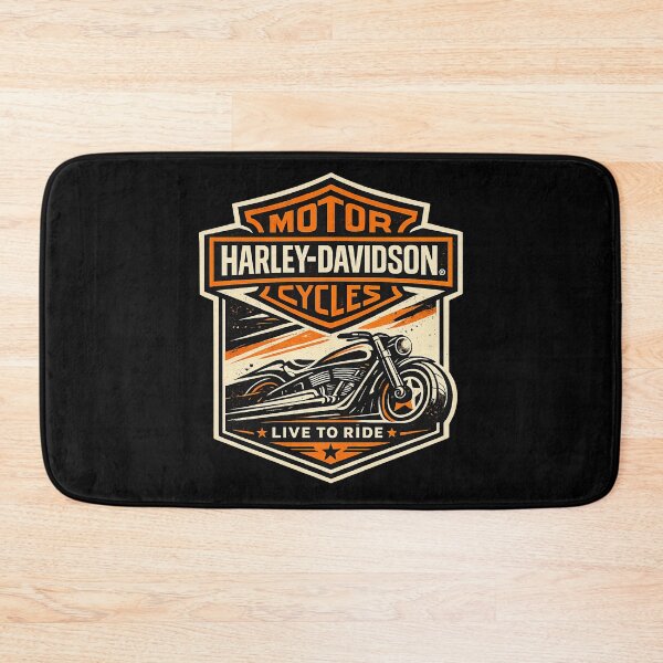 Item preview, Harley Davidson Live to Ride Shield — Retro Vintage Chopper designed and sold by IronRoadCo.
