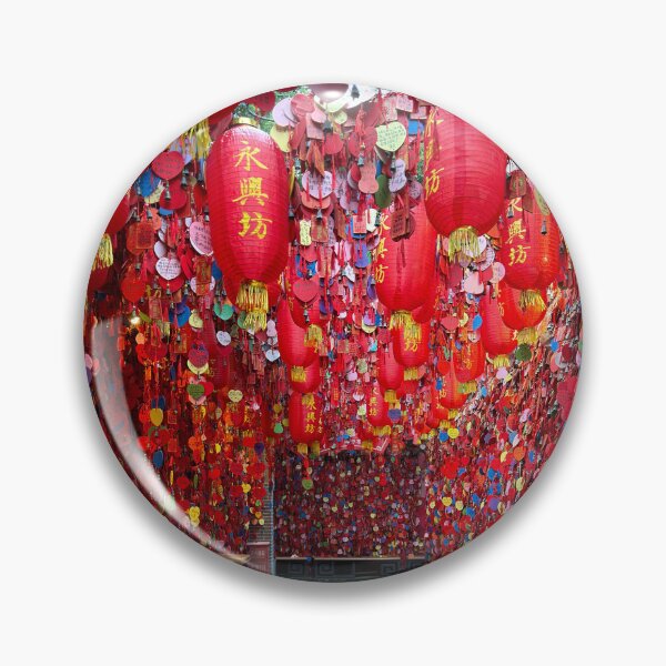 Item preview, Red Chinese Lanterns Temple Corridor Asia designed and sold by Lia-cheer.