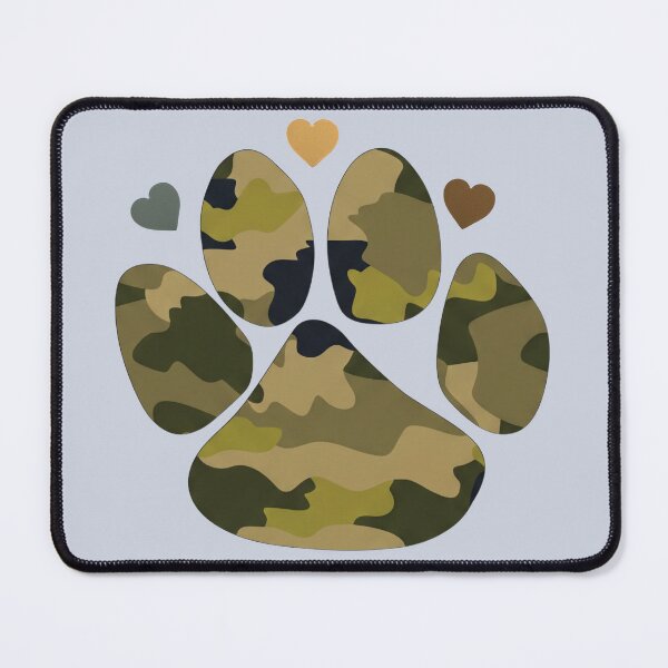 Item preview, Camo paw and hearts designed and sold by Doodles Down South.