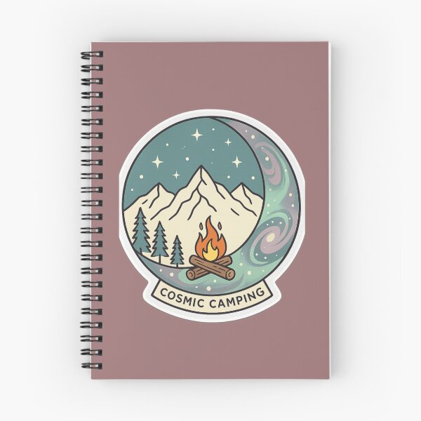 Item preview, Cosmic Camping Mountain Campfire Sticker PNG | Transparent Background designed and sold by arifali786.