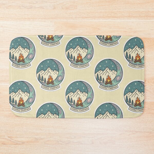 Item preview, Cosmic Camping Mountain Campfire Sticker PNG | Transparent Background designed and sold by arifali786.
