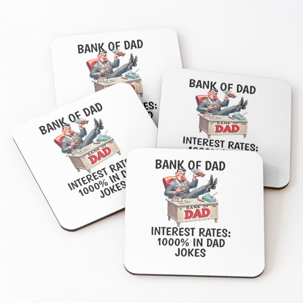 Item preview, Bank of Dad illustration T-shirt | Interest Rates 1000 percent in Dad Jokes designed and sold by SimpleJoy-SJT.