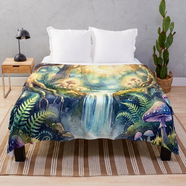 Item preview, Moonlit Fairy Forest Waterfall Dreams designed and sold by Petal & Pattern Co.