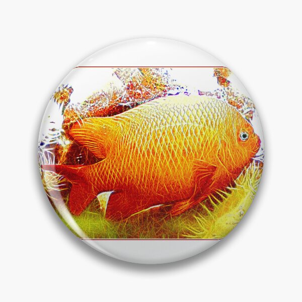 Item preview, Orange Damselfish, Orange Honey Damsel, Tropical Reef Fish designed and sold by AMacGPhilly.