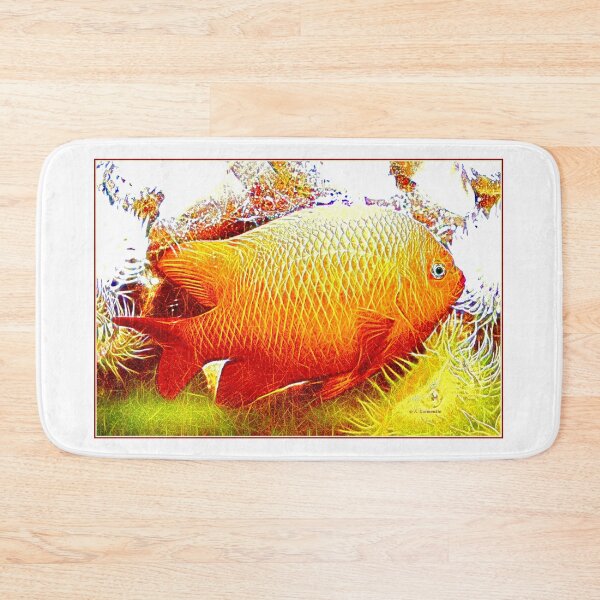 Item preview, Orange Damselfish, Orange Honey Damsel, Tropical Reef Fish designed and sold by AMacGPhilly.