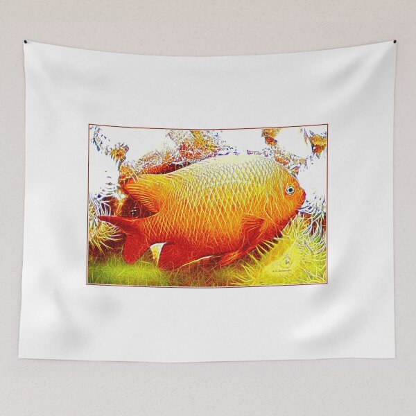 Item preview, Orange Damselfish, Orange Honey Damsel, Tropical Reef Fish designed and sold by AMacGPhilly.