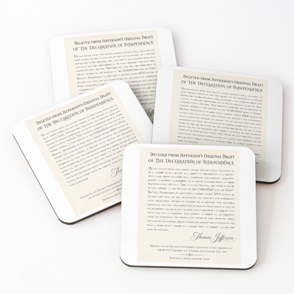 Item preview, Jefferson’s Deleted Declaration Passage 1776 Still on the Cutting Room Floor 250th Anniversary History T-Shirt Print designed and sold by No Kings Bling.