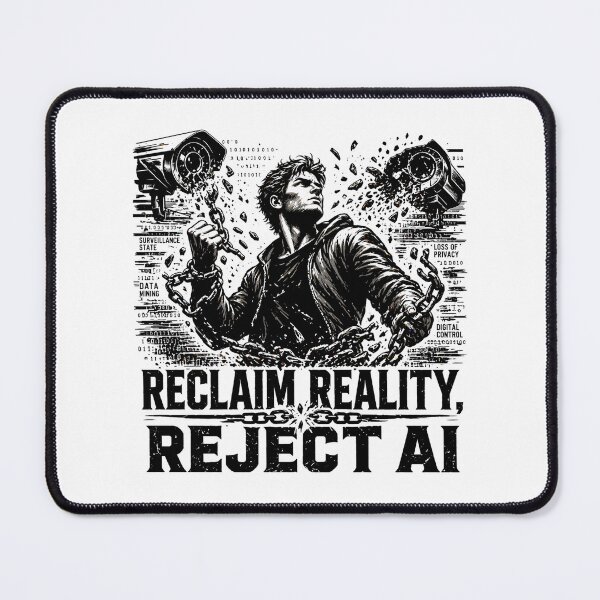 Item preview, Reclaim Reality Reject AI Digital Freedom Resistance designed and sold by chattsuede.
