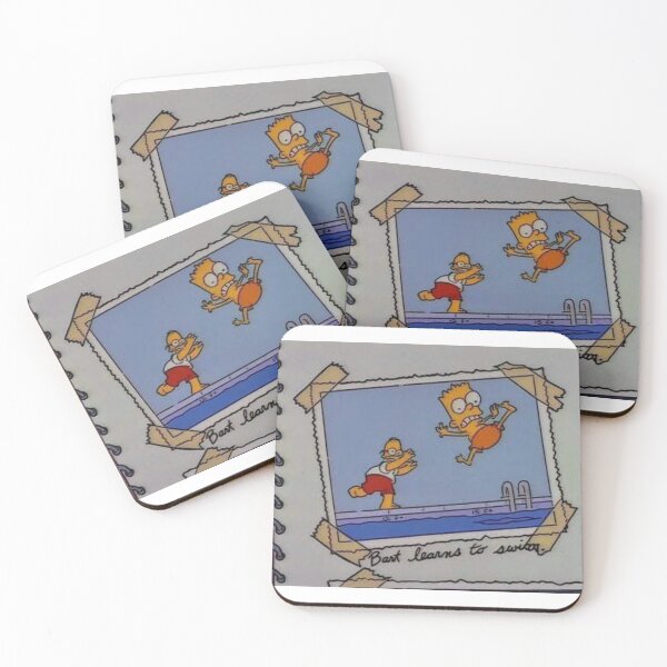 Item preview, Photo Album Bart learns to swim Funny moment designed and sold by DohLab.
