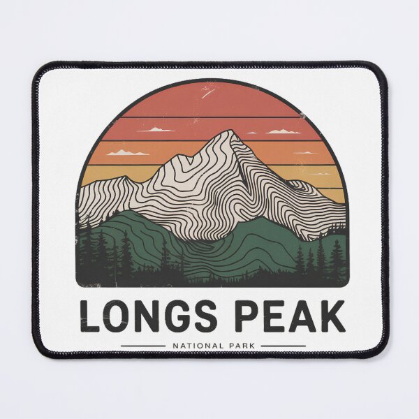 Item preview, Longs Peak National Park Retro Topographic Mountain Design designed and sold by ArcticFoxStudio.