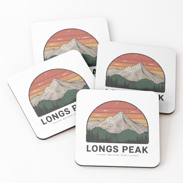 Item preview, Longs Peak National Park Retro Topographic Mountain Design designed and sold by ArcticFoxStudio.