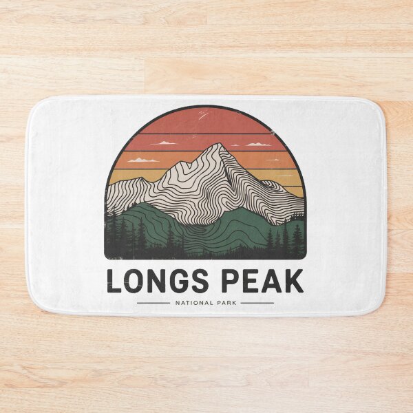 Item preview, Longs Peak National Park Retro Topographic Mountain Design designed and sold by ArcticFoxStudio.
