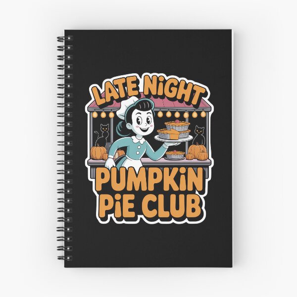 Item preview, Late Night Pumpkin Pie Club Cozy Halloween Baking Design designed and sold by Raw Tigers.