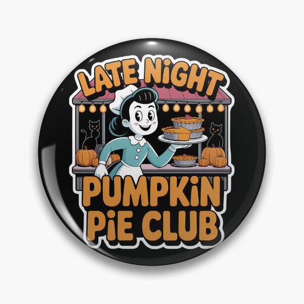 Item preview, Late Night Pumpkin Pie Club Cozy Halloween Baking Design designed and sold by Raw Tigers.