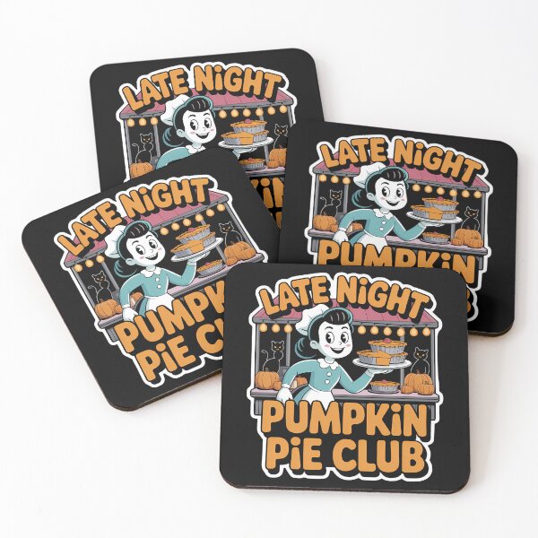 Item preview, Late Night Pumpkin Pie Club Cozy Halloween Baking Design designed and sold by Raw Tigers.