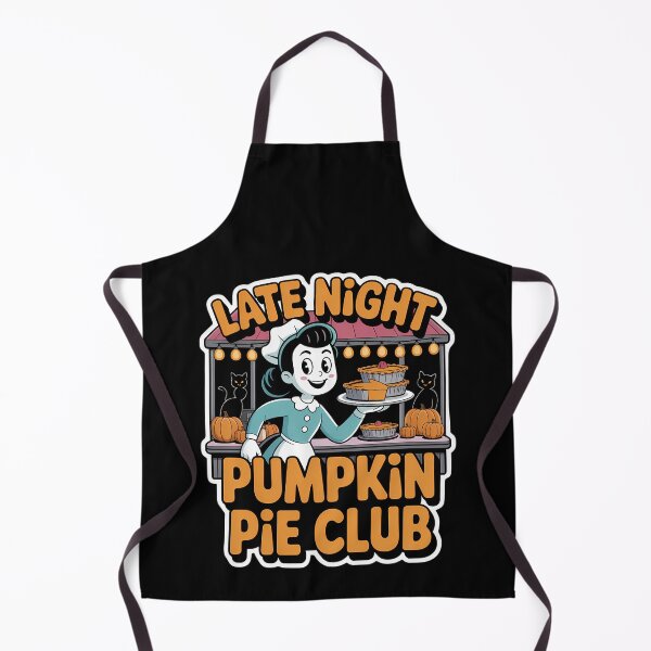 Item preview, Late Night Pumpkin Pie Club Cozy Halloween Baking Design designed and sold by Raw Tigers.