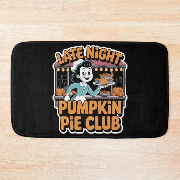 Item preview, Late Night Pumpkin Pie Club Cozy Halloween Baking Design designed and sold by Raw Tigers.