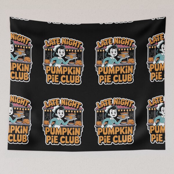 Item preview, Late Night Pumpkin Pie Club Cozy Halloween Baking Design designed and sold by Raw Tigers.