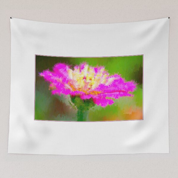 Item preview, Zinnia Flower in Full Bloom, Summer Garden, Digital Art designed and sold by AMacGPhilly.