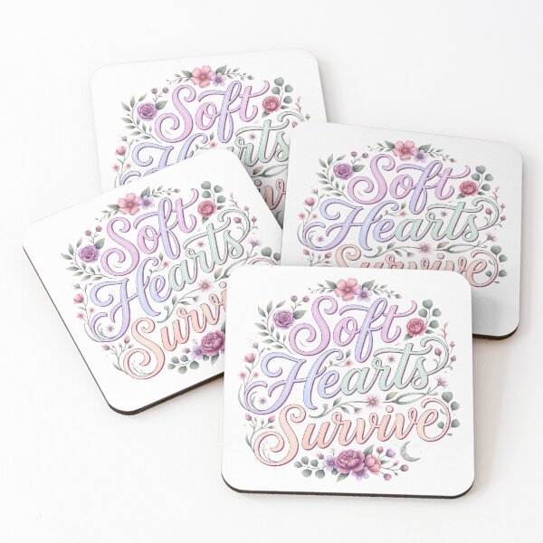 Item preview, Soft Hearts Survive – Emotional Strength Inspirational Design designed and sold by veloramode.