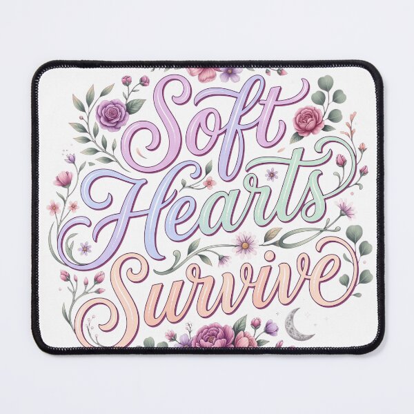 Item preview, Soft Hearts Survive – Emotional Strength Inspirational Design designed and sold by veloramode.