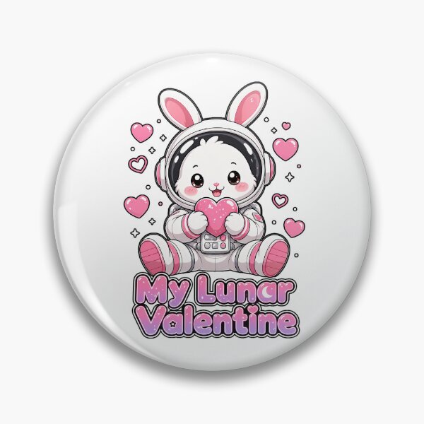 Item preview, My Lunar Valentine Kawaii Astronaut Bunny designed and sold by chattsuede.