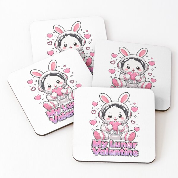 Item preview, My Lunar Valentine Kawaii Astronaut Bunny designed and sold by chattsuede.