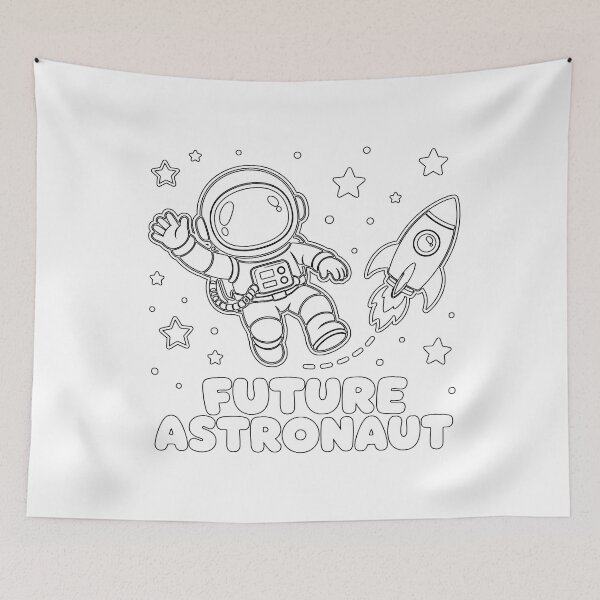 Item preview, Future Astronaut Space Theme Cute Cartoon Drawing designed and sold by chattsuede.