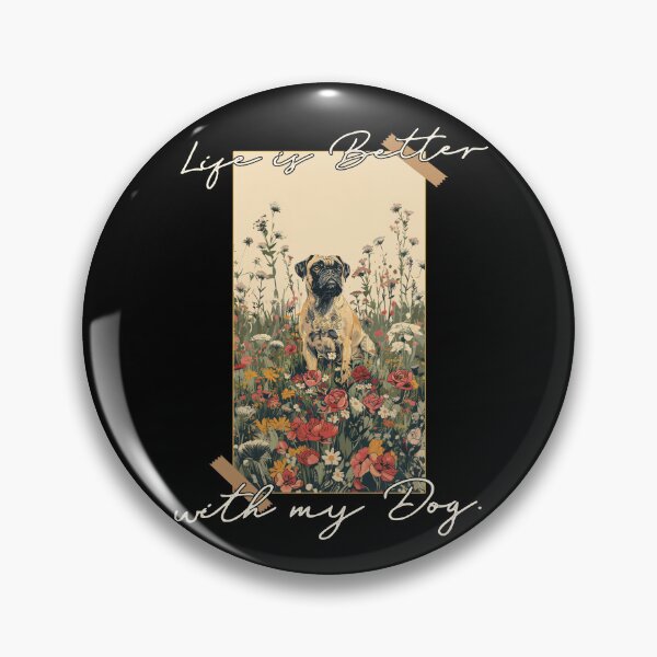 Item preview, Funny English Mastiff Life is Better Floral Cottagecore Mom Dad Kids designed and sold by rafaeltto.